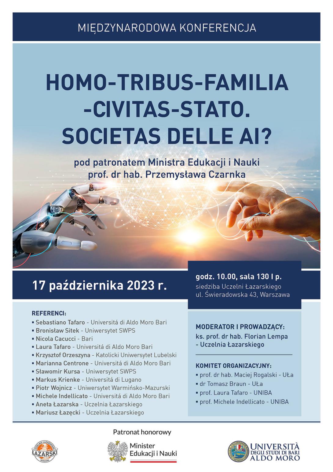 plakat konferencja SOCIETAS DELLE AI